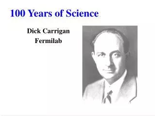 100 Years of Science