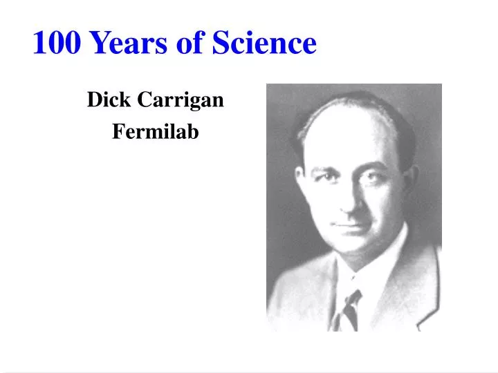 100 years of science