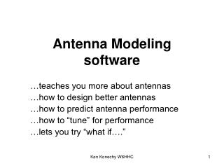 Antenna Modeling software
