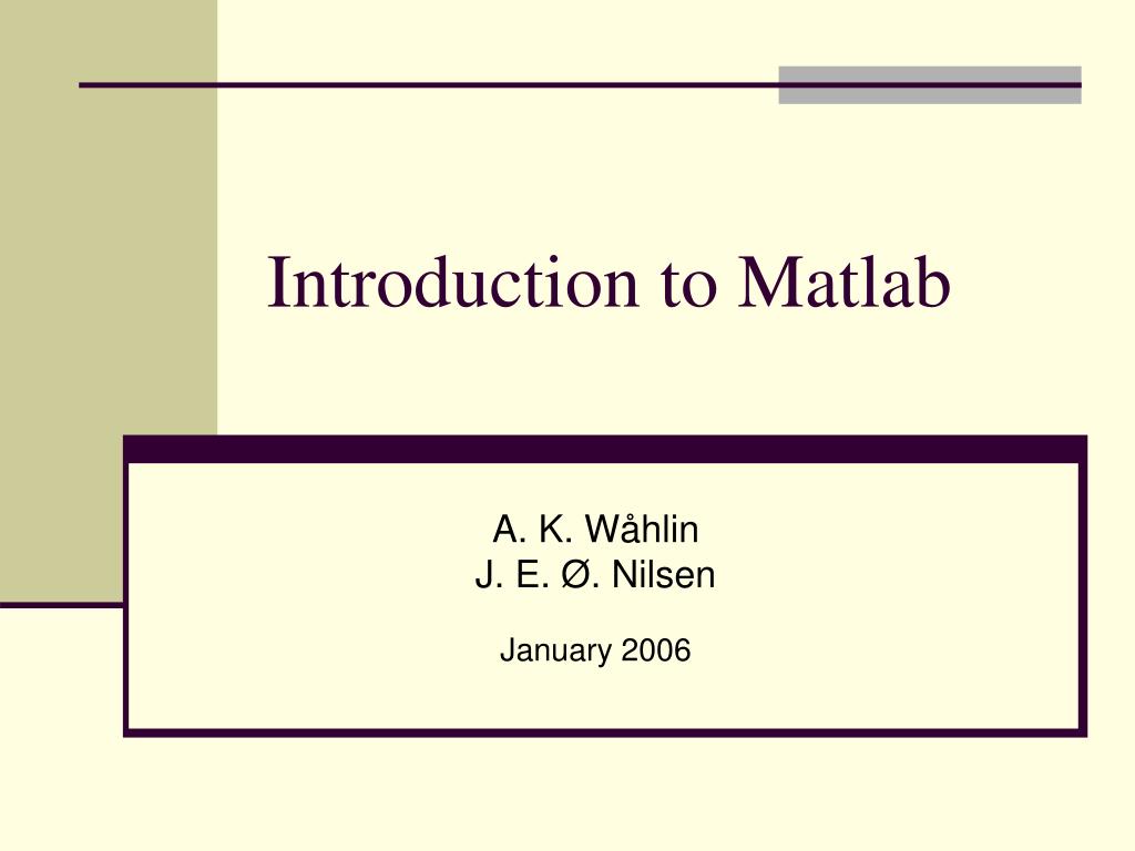 PPT - Introduction to Matlab PowerPoint Presentation, free download ...