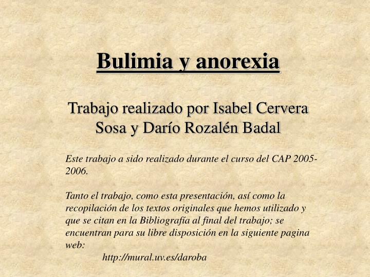 bulimia y anorexia