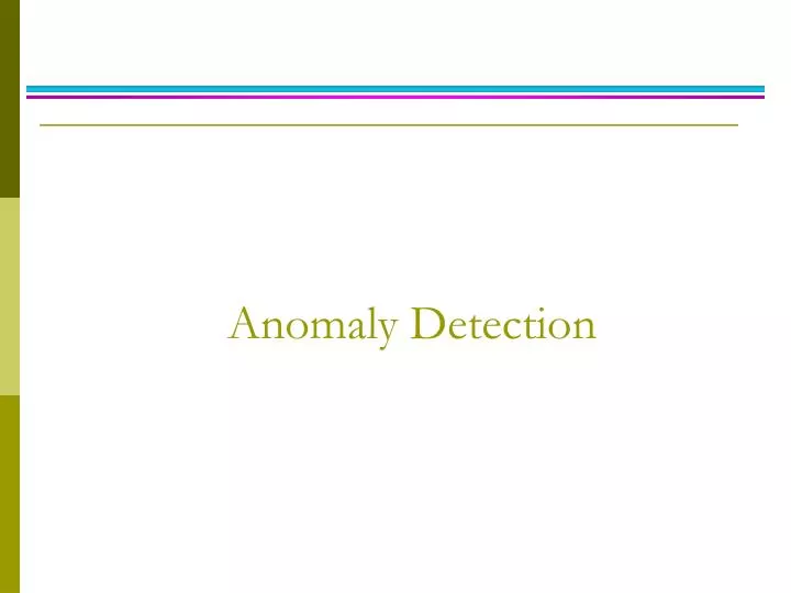 anomaly detection