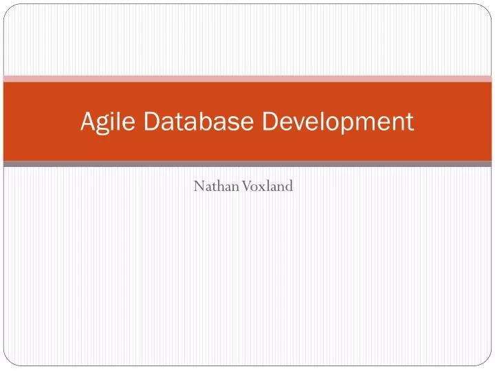 agile database development