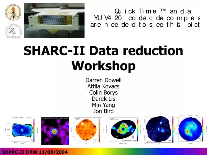 sharc ii data reduction workshop
