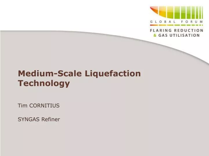 medium scale liquefaction technology
