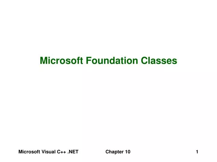 microsoft foundation classes