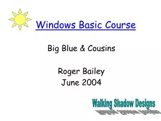Windows Basic Course