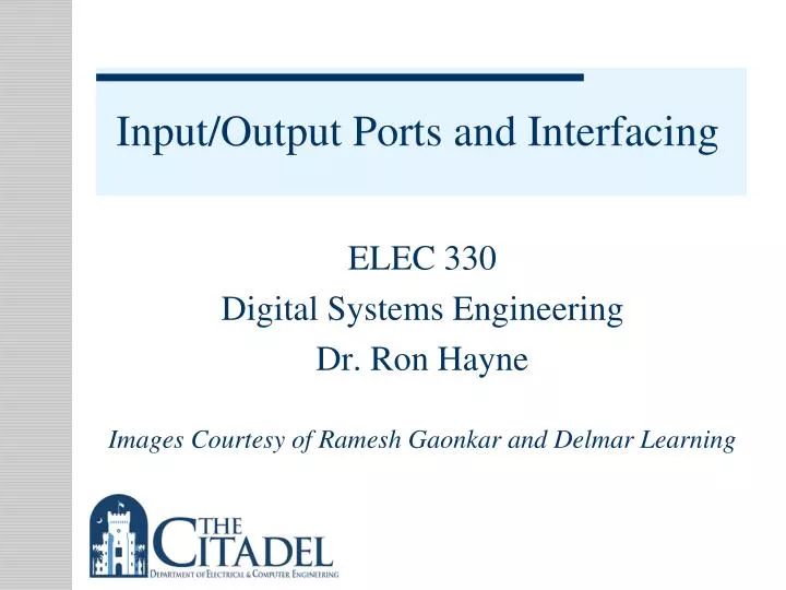 input output ports and interfacing