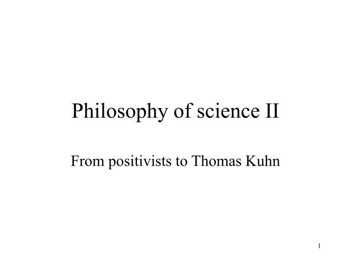 philosophy of science ii