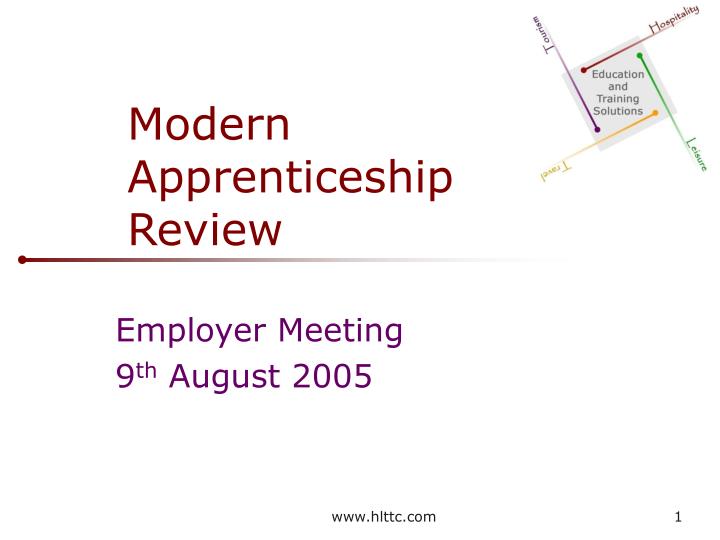 modern apprenticeship review