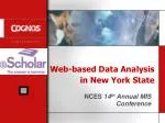 Web-based Data Analysis in New York State - slide 1