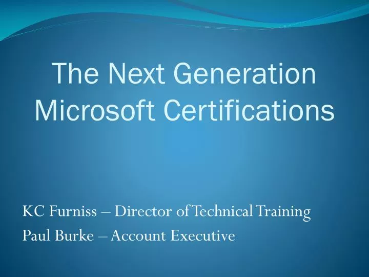 the next generation microsoft certifications