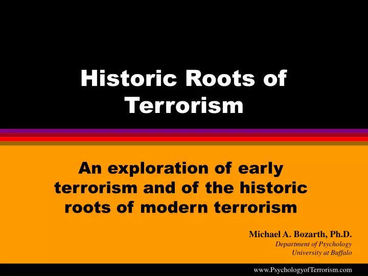 historic roots of terrorism