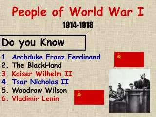 People of World War I