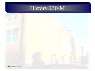 History 230-M