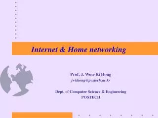 Internet &amp; Home networking