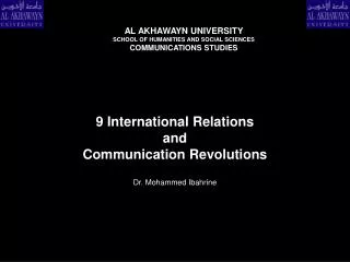 9 International Relations and Communication Revolutions