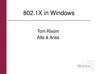 802.1X in Windows