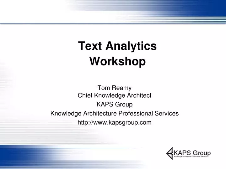 text analytics workshop