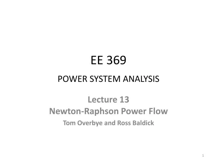 ee 369 power system analysis