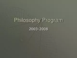 Philosophy Program