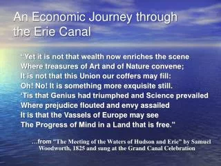 An Economic Journey through the Erie Canal