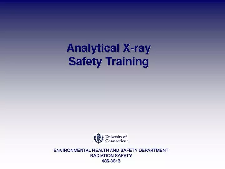 analytical x ray safety training