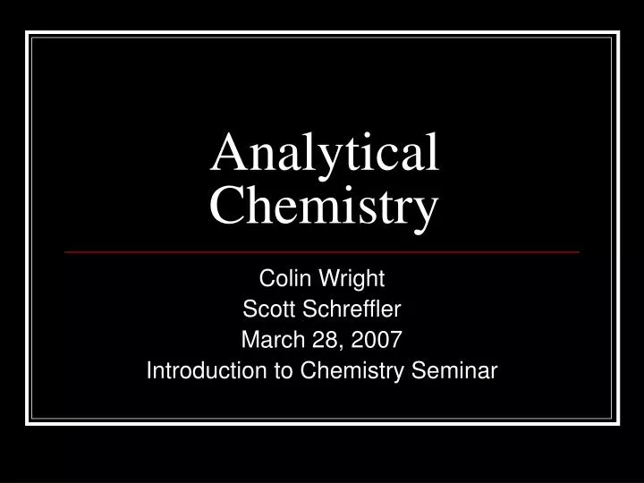 analytical chemistry