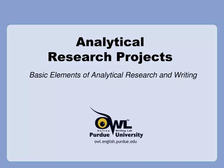 analytical research projects
