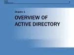 OVERVIEW OF ACTIVE DIRECTORY
