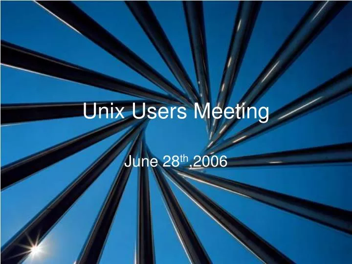 unix users meeting