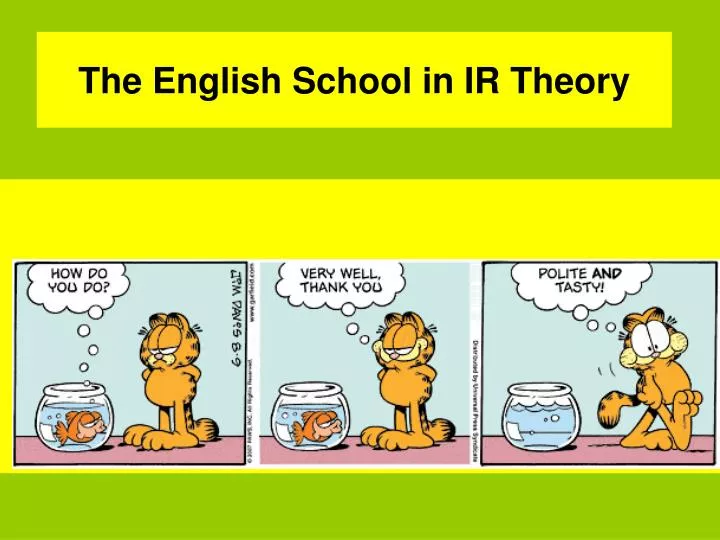 the english school in ir theory