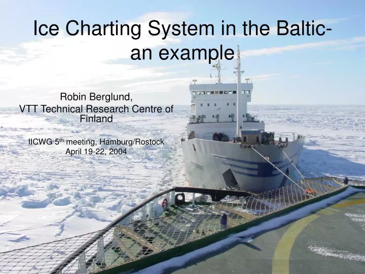 ice charting system in the baltic an example