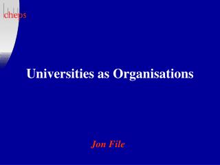 Universities as Organisations