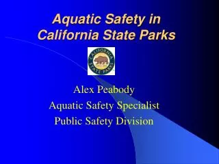Aquatic Safety in California State Parks