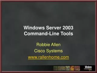 Windows Server 2003 Command-Line Tools