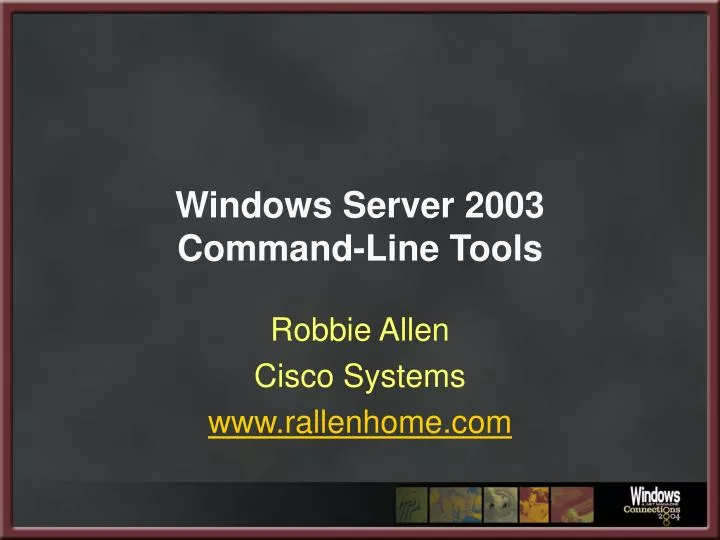 windows server 2003 command line tools