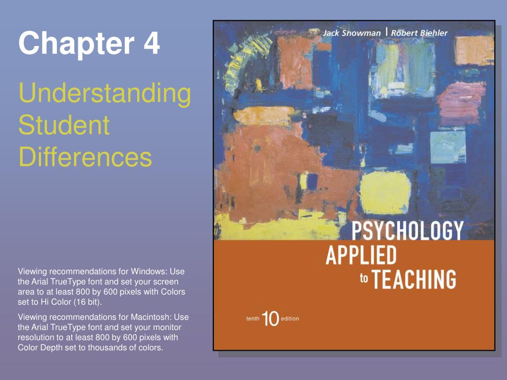 PPT - Chapter 4 Understanding Student Differences PowerPoint ...