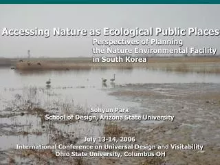 Accessing Nature as Ecological Public Places Perspectives of Planning the Nature Environmental Facility in South Korea