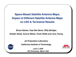 Space-Based Satellite Antenna Maps; Impact of Different Satellite Antenna Maps on LEO &amp; Terrestrial Results
