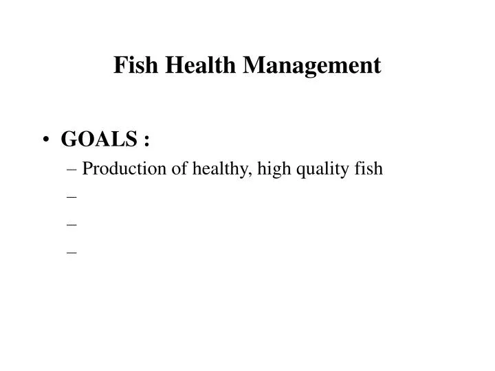 fish health management