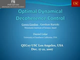 Optimal Dynamical Decoherence Control