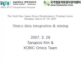 Omics data integration &amp; mining