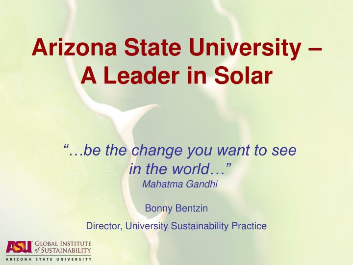 arizona state university a leader in solar