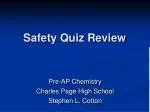 Safety Quiz Review - slide 1