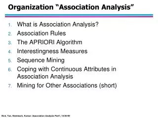 Organization “Association Analysis”