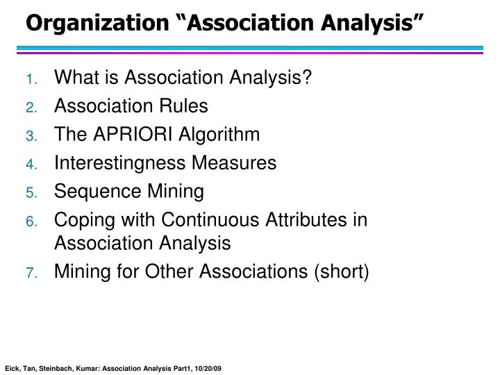 organization association analysis