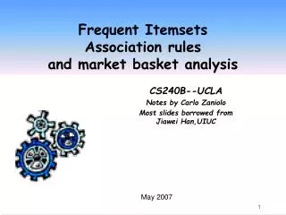 Frequent Itemsets Association rules and market basket analysis