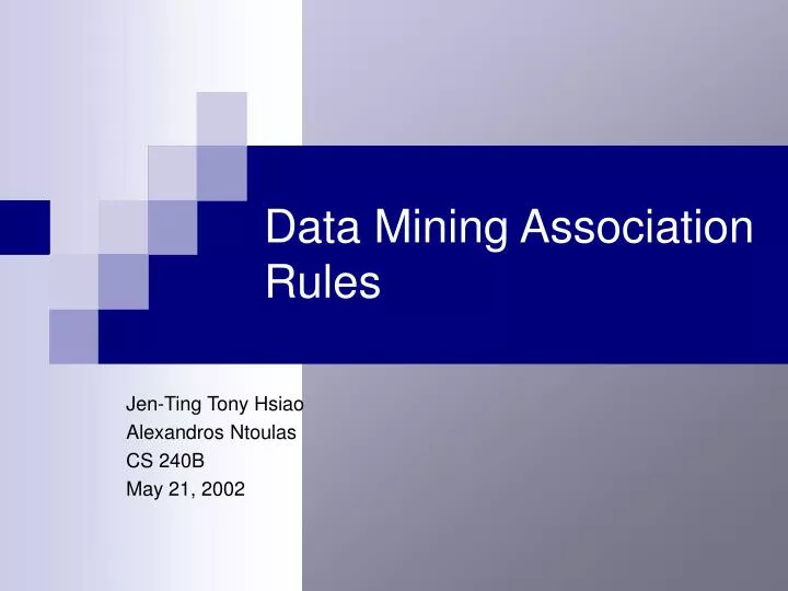 data mining association rules