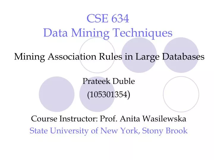 cse 634 data mining techniques